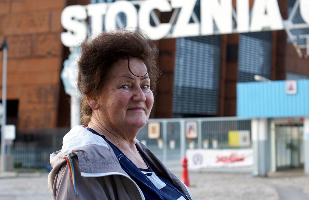 Am Erfolg der Solidarnosc-Bewegung waren maßgeblich Frauen beteiligt, wie etwa Helena Dmochowska. Sie kam 1959 mit 19 Jahren als Kranführerin zur Danziger Werft. / Foto: Agnieszka Hreczuk, n-ost