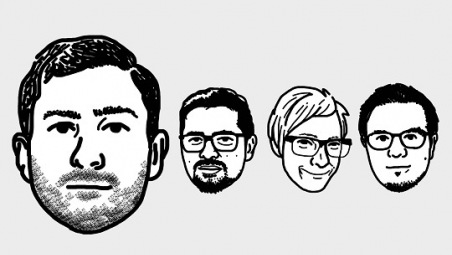 Das Gemischte Doppel (v.l.): Ian Bateson (UA), Maxim Kireev (RU), Inga Pylypchuk (UA) und Simon Schütt (RU)