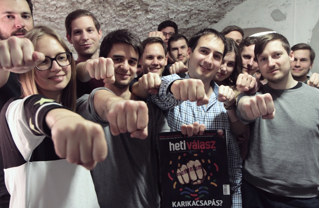 Von einer politischen Kampagne in die ungarische Parteipolitik: Die neue Partei "Momentum" ging aus der Kampagne "Nolimpia" gegen die Olympischen Spiele in Budapest hervor. Jetzt will sie auch in anderen Bereichen mitreden. Wird ihr der "Rundumschlag" (karikacsapás) gelingen? / Foto: Momentum, n-ost
