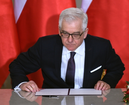 Jacek Czaputowicz bei der feierlichen  Amtseinführung am 09. Januar. / Foto: Adam Chelstowski, FORUM