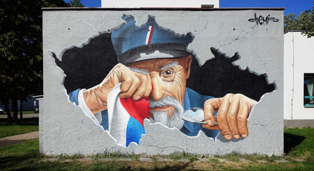 Dieses Graffito traf bei vielen Tschechen einen Nerv. / Foto: Chemis