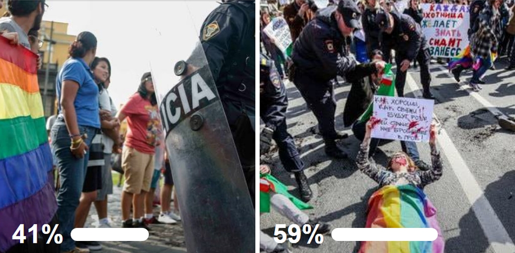 Auf einer Facebook-Seite lassen bosnische Polizeischüler darüber abstimmen, ob die Teilnehmer der Gay Pride beschützt oder verhaftet werden sollen.   / Screenshot: 03.04.2019 um 15:58 Uhr Quelle: www.facebook.com/policijskakademija