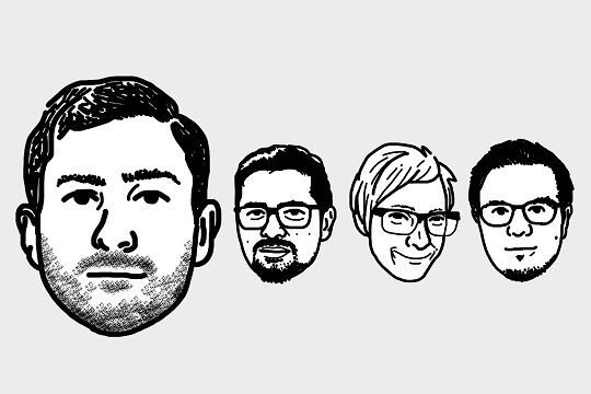 Das Gemischte Doppel (v.l.): Ian Bateson (UA), Maxim Kireev (RU), Inga Pylypchuk (UA) und Simon Schütt (RU)