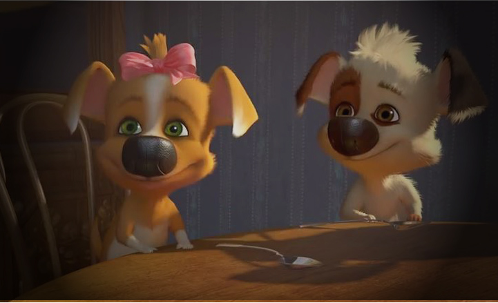 Selbst harmlose Zeichentrickfilme wie „Belka und Strelka” dürfen nicht mehr im ukrainischen Fernsehen gezeigt werden. / Foto: Screenshot; youtube.com/watch?v=Nf_G-Mr75Tc: „Белка и Стрелка - Озорная семейка - Тётя Мотя”
