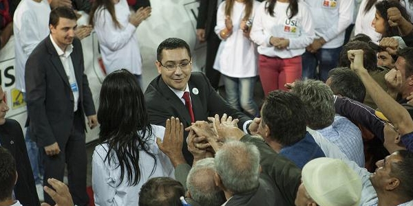 Victor Ponta zu besseren Zeiten im Oktober 2012 kurz vor dem Wahlsieg seiner Partei USL. / Foto: George Popescu, n-ost