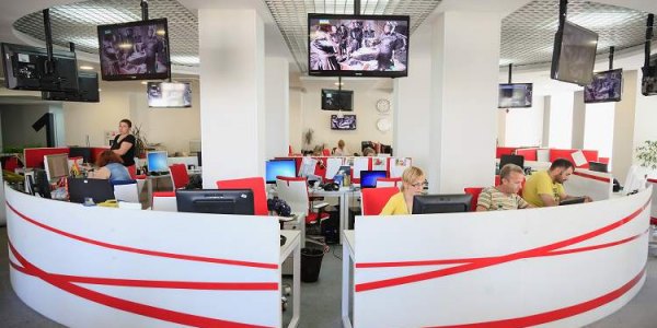 Redaktion der News-Sparte von 1+1, wo nun auch „Ukraine Today“ produziert wird / 1+1