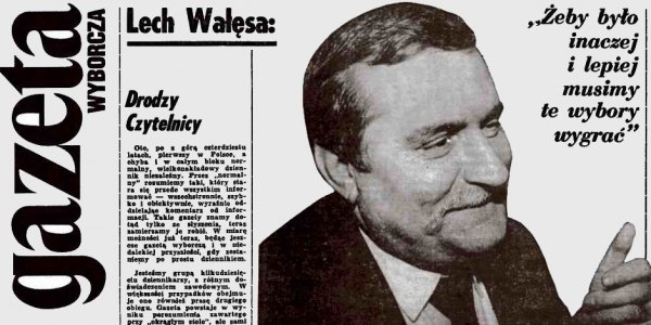 „Damit es anders und besser wird, müssen wir diese Wahlen gewinnen“, so Lech Walesa vor der Wahl in der Gazeta Wyborcza. / Raben, n-ost