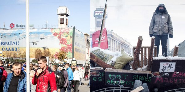 Damals und heute - die Barrikaden sind verschwunden, die Unsicherheit über die Zukunft des Landes bleibt. / Florian Bachmeier, n-ost